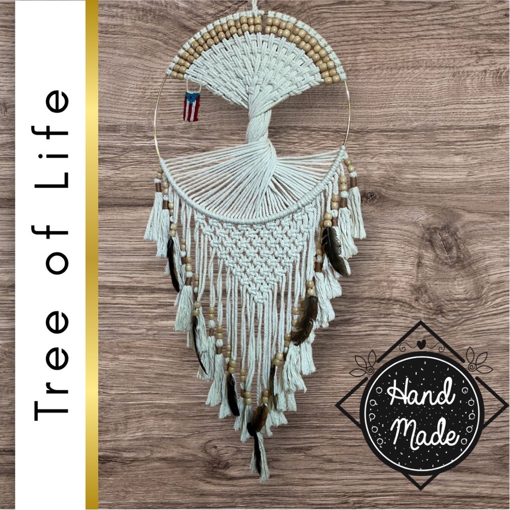 BOHEMIAN HANDMADE MACRAMÉ TREE OF LIFE WALL HANGING